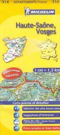 Haute-Saone, Vosges 1:150,000 France Road Map #314