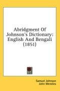 Abridgment Of Johnson's Dictionary: English And Bengali (1851)