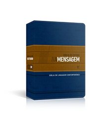 Bblia de Estudo a Mensagem CP Azul e Bege (Em Portuguese do Brasil)