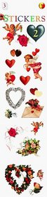 Micro Sticker Strips: Hearts And Flowers #2 (Pack of 12)