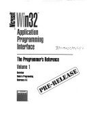Microsoft Win 32 Application Programming Interface: The Programmer's Reference (Microsoft Windows Programmer's Reference Library)