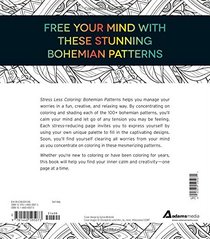 Stress Less Coloring - Bohemian Patterns: 100+ Coloring Pages for Peace and Relaxation