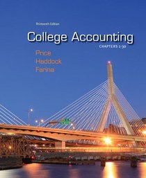 College Accounting, Chapters 1-30, 13th Edition