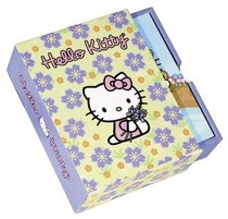Hello Kitty Hello Flowers! Note Cards in a Slipcase with Drawer