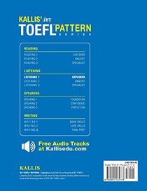 KALLIS' TOEFL iBT Pattern Listening 1: Concentrate (College Test Prep 2016 + Study Guide Book + Practice Test + Skill Building - TOEFL iBT 2016)
