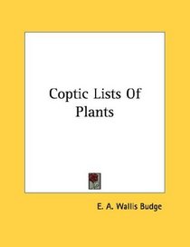 Coptic Lists Of Plants