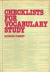 Checklists for Vocabulary Study (English as a Second Language Book)