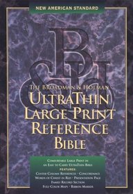 Holy Bible: Ultrathin Large Print Reference : New American Standard : Black Bonded Leather