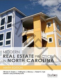 Modern Real Estate Practice in North Carolina, 9th Edition