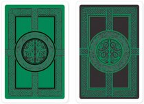 Celtic Premium Plastic Playing Cards, Set of 2, Bridge Size Deck (Standard Index)