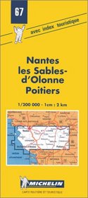 Michelin Nantes/les Sables-d'Olonne/Poitiers, France Map No. 67 (Michelin Maps & Atlases)