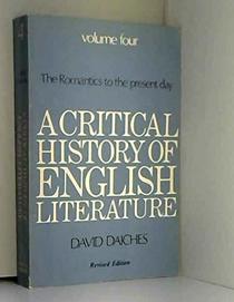 A Critical History of English Literature: v. 4