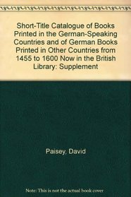 Catalogue German Bks Supp(1455-1600)
