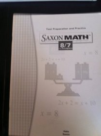 Saxon Math Test Preparation and Practice 8/7 with Prealgebra (Saxon Math 8/7)