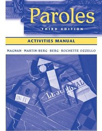 Paroles, Combined Workbook/Lab Manual/Video Manual