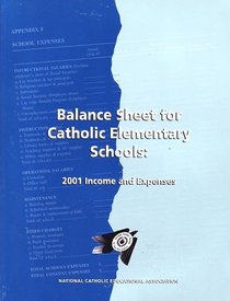 Balance Sheet for Catholic Elementary Schools, 2001