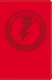 NIrV, Super Heroes Backpack Bible, Imitation Leather, Red