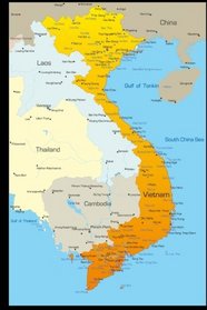 Map of Vietnam Journal: 150 page lined notebook/diary