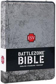 ESV BattleZone Bible, Weathered Metal, Cross Design