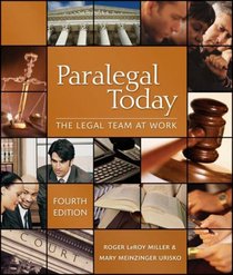 Paralegal Today: Legal Team at Work & Bankruptcy Supplement Package (West Legal Studies Series)