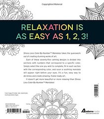 Stress Less Color-By-Number Mandalas: 75 Coloring Pages for Peace and Relaxation