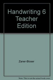 Handwriting 6 Teacher Edition