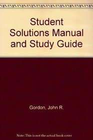 Student Solutions Manual and Study Guide: Student Solutions Manual and Study Guide