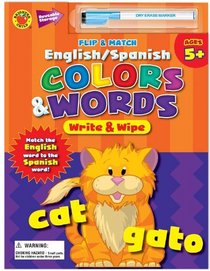 Flip and Match English/Spanish Colors and Words Write and Wipe (English and Spanish Edition)