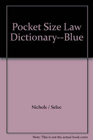 Pocket Size Law Dictionary Blue
