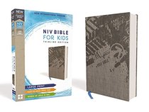NIV, Bible for Kids, Large Print, Cloth over Board, Gray, Red Letter Edition, Comfort Print: Thinline Edition