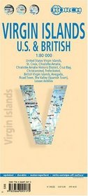 Laminated Virgin Islands (U.S. & British) Map by Borch (English Edition)
