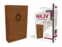 NKJV, Thinline Bible Youth Edition, Leathersoft, Brown, Red Letter Edition, Comfort Print: Holy Bible, New King James Version