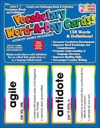 Grades 6-7 Vocabulary Word-a-day Card Set
