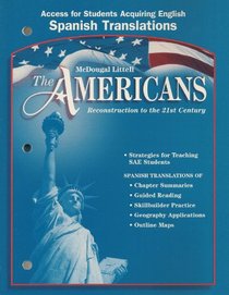 The Americans (Reconstruction to the 21st Century, Access for Students Acquiring English Spanish Translations)