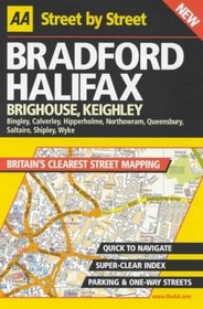 AA Street by Street: Bradford, Halifax, Brighouse, Keighley