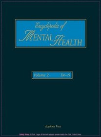 Encyclopedia of Mental Health, Three-Volume Set: Encyclopedia of Mental Health: 2