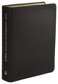 The Lutheran Study Bible Large Print Black Genuine Leather