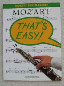 Mozart for Clarinet (That's Easy Series)