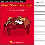 Hal Leonard Student Piano Library Manuscript Paper Wide Staff 6 Stave (Educational Piano Library)