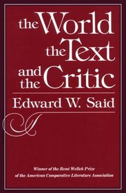 The World, the Text, and the Critic
