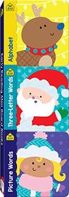 School Zone - Early Reading Mini Board Books 3 Pack - Ages 1 Month+, Baby, Toddler, Preschool, Holiday, Christmas, Alphabet, Picture Words, and More (Mini Holiday Board Book 3 Pack)