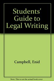 Students' Guide to Legal Writing