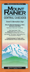 Mount Rainier: Central Cascasdes - Travel and Recreation Map