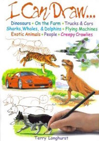 I Can Draw. Dinosaurs. On the Farm. Trucks & Cars. Sharks, Whales, & Dolphins. Flying Machines. Exotic Animals. People. Creepy Crawlies.