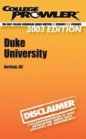 College Prowler Duke University (Collegeprowler Guidebooks)