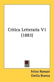 Critica Letteraria V1 (1883)