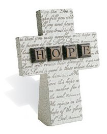 HOPE Small Standing Resin Cross
