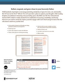 NIV, Journal the Word Bible for Teen Girls, Hardcover, Pink Floral, Red Letter Edition: Includes Over 450 Journaling Prompts!