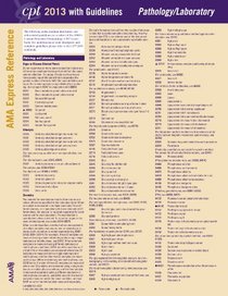 CPT 2007 Express Reference Coding Card: Pathology/Laboratory