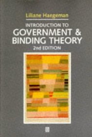 Introduction to Government and Binding Theory (Blackwell Textbooks in Linguistics, No 1)